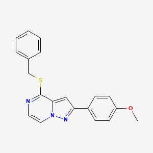 4-(benzylsulfanyl)-2-(4-methoxyphenyl)pyrazolo[1,5-a]pyrazine - 1040632-04-9