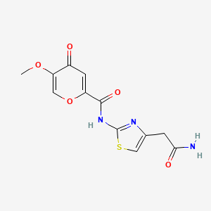 N-[4-(carbamoylmethyl)-1,3-thiazol-2-yl]-5-methoxy-4-oxo-4H-pyran-2-carboxamide - 1040639-20-0