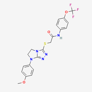 2-{[7-(4-methoxyphenyl)-5H,6H,7H-imidazo[2,1-c][1,2,4]triazol-3-yl]sulfanyl}-N-[4-(trifluoromethoxy)phenyl]acetamide - 921858-15-3