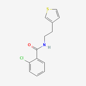 2-chloro-N-[2-(thiophen-3-yl)ethyl]benzamide - 1060178-26-8