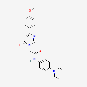N-[4-(diethylamino)phenyl]-2-[4-(4-methoxyphenyl)-6-oxo-1,6-dihydropyrimidin-1-yl]acetamide - 1058437-11-8