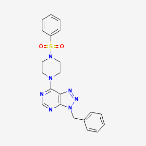 1-(benzenesulfonyl)-4-{3-benzyl-3H-[1,2,3]triazolo[4,5-d]pyrimidin-7-yl}piperazine - 946286-70-0