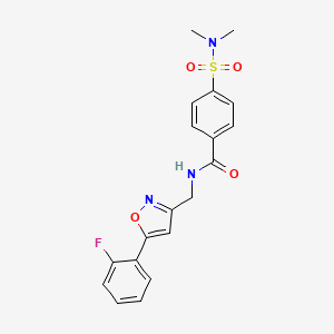 4-(dimethylsulfamoyl)-N-{[5-(2-fluorophenyl)-1,2-oxazol-3-yl]methyl}benzamide - 1040638-29-6