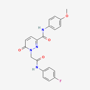 1-{[(4-fluorophenyl)carbamoyl]methyl}-N-(4-methoxyphenyl)-6-oxo-1,6-dihydropyridazine-3-carboxamide - 920367-18-6