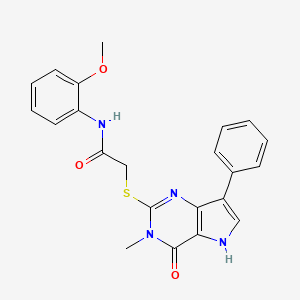 N-(2-methoxyphenyl)-2-({3-methyl-4-oxo-7-phenyl-3H,4H,5H-pyrrolo[3,2-d]pyrimidin-2-yl}sulfanyl)acetamide - 1040637-04-4