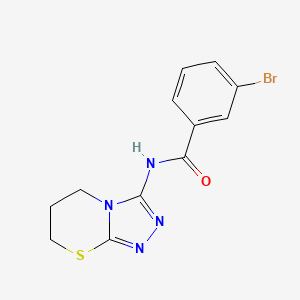 3-bromo-N-{5H,6H,7H-[1,2,4]triazolo[3,4-b][1,3]thiazin-3-yl}benzamide - 946222-55-5
