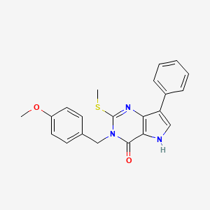 3-[(4-methoxyphenyl)methyl]-2-(methylsulfanyl)-7-phenyl-3H,4H,5H-pyrrolo[3,2-d]pyrimidin-4-one - 1040655-30-8