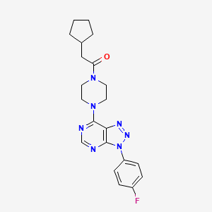 2-cyclopentyl-1-{4-[3-(4-fluorophenyl)-3H-[1,2,3]triazolo[4,5-d]pyrimidin-7-yl]piperazin-1-yl}ethan-1-one - 946263-78-1