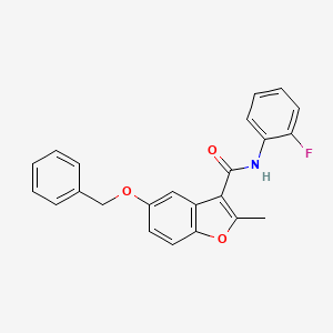 5-(benzyloxy)-N-(2-fluorophenyl)-2-methyl-1-benzofuran-3-carboxamide - 929451-69-4