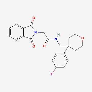 2-(1,3-dioxo-2,3-dihydro-1H-isoindol-2-yl)-N-{[4-(4-fluorophenyl)oxan-4-yl]methyl}acetamide - 1091049-82-9