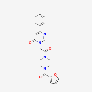3-{2-[4-(furan-2-carbonyl)piperazin-1-yl]-2-oxoethyl}-6-(4-methylphenyl)-3,4-dihydropyrimidin-4-one - 1058423-34-9