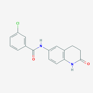 3-chloro-N-(2-oxo-1,2,3,4-tetrahydroquinolin-6-yl)benzamide - 922000-17-7