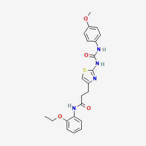 N-(2-ethoxyphenyl)-3-(2-{[(4-methoxyphenyl)carbamoyl]amino}-1,3-thiazol-4-yl)propanamide - 1040666-91-8