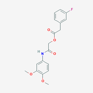 [(3,4-dimethoxyphenyl)carbamoyl]methyl 2-(3-fluorophenyl)acetate - 1794934-34-1