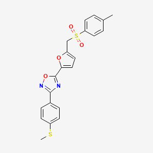 5-{5-[(4-methylbenzenesulfonyl)methyl]furan-2-yl}-3-[4-(methylsulfanyl)phenyl]-1,2,4-oxadiazole - 1040654-79-2