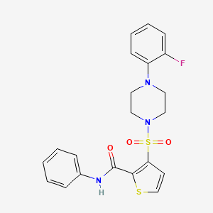 3-{[4-(2-fluorophenyl)piperazin-1-yl]sulfonyl}-N-phenylthiophene-2-carboxamide - 1040634-43-2