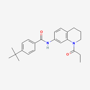 4-tert-butyl-N-(1-propanoyl-1,2,3,4-tetrahydroquinolin-7-yl)benzamide - 946369-25-1