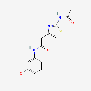 2-(2-acetamido-1,3-thiazol-4-yl)-N-(3-methoxyphenyl)acetamide - 921522-22-7