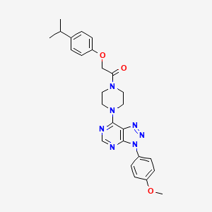 1-{4-[3-(4-methoxyphenyl)-3H-[1,2,3]triazolo[4,5-d]pyrimidin-7-yl]piperazin-1-yl}-2-[4-(propan-2-yl)phenoxy]ethan-1-one - 946230-44-0