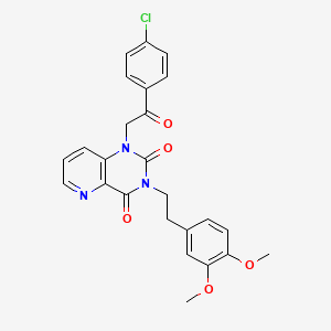 1-[2-(4-chlorophenyl)-2-oxoethyl]-3-[2-(3,4-dimethoxyphenyl)ethyl]-1H,2H,3H,4H-pyrido[3,2-d]pyrimidine-2,4-dione - 921825-09-4