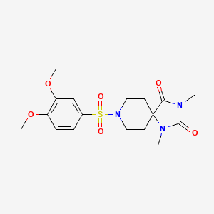 8-(3,4-dimethoxybenzenesulfonyl)-1,3-dimethyl-1,3,8-triazaspiro[4.5]decane-2,4-dione - 1040672-82-9