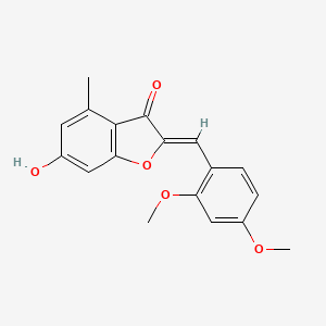(2Z)-2-[(2,4-dimethoxyphenyl)methylidene]-6-hydroxy-4-methyl-2,3-dihydro-1-benzofuran-3-one - 904510-30-1