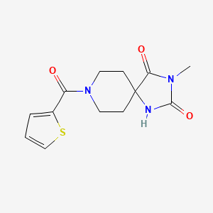 3-methyl-8-(thiophene-2-carbonyl)-1,3,8-triazaspiro[4.5]decane-2,4-dione - 1021262-03-2