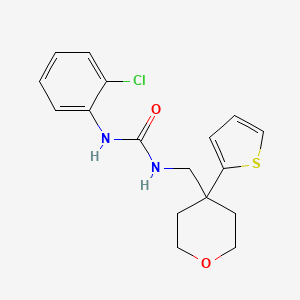 1-(2-chlorophenyl)-3-{[4-(thiophen-2-yl)oxan-4-yl]methyl}urea - 1210480-86-6
