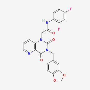 2-{3-[(2H-1,3-benzodioxol-5-yl)methyl]-2,4-dioxo-1H,2H,3H,4H-pyrido[3,2-d]pyrimidin-1-yl}-N-(2,4-difluorophenyl)acetamide - 923194-54-1