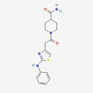 1-{2-[2-(phenylamino)-1,3-thiazol-4-yl]acetyl}piperidine-4-carboxamide - 1040677-43-7