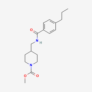 methyl 4-{[(4-propylphenyl)formamido]methyl}piperidine-1-carboxylate - 1235614-44-4