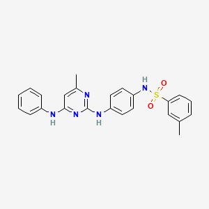 3-methyl-N-(4-{[4-methyl-6-(phenylamino)pyrimidin-2-yl]amino}phenyl)benzene-1-sulfonamide - 946370-58-7