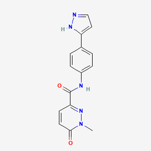 1-methyl-6-oxo-N-[4-(1H-pyrazol-3-yl)phenyl]-1,6-dihydropyridazine-3-carboxamide - 1206989-97-0