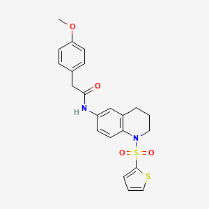 2-(4-methoxyphenyl)-N-[1-(thiophene-2-sulfonyl)-1,2,3,4-tetrahydroquinolin-6-yl]acetamide - 946382-32-7