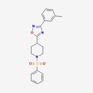 1-(benzenesulfonyl)-4-[3-(3-methylphenyl)-1,2,4-oxadiazol-5-yl]piperidine - 1021209-67-5
