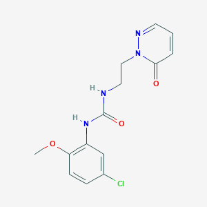 1-(5-chloro-2-methoxyphenyl)-3-[2-(6-oxo-1,6-dihydropyridazin-1-yl)ethyl]urea - 1173042-15-3