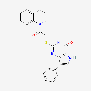 3-methyl-2-{[2-oxo-2-(1,2,3,4-tetrahydroquinolin-1-yl)ethyl]sulfanyl}-7-phenyl-3H,4H,5H-pyrrolo[3,2-d]pyrimidin-4-one - 1040663-77-1