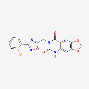 7-{[3-(2-bromophenyl)-1,2,4-oxadiazol-5-yl]methyl}-2H,5H,6H,7H,8H-[1,3]dioxolo[4,5-g]quinazoline-6,8-dione - 1031543-60-8