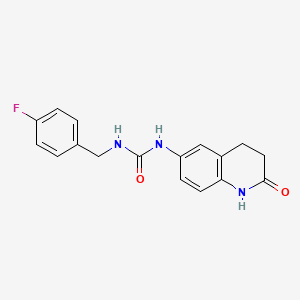 1-[(4-fluorophenyl)methyl]-3-(2-oxo-1,2,3,4-tetrahydroquinolin-6-yl)urea - 1173073-34-1