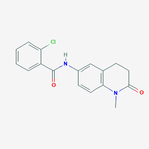 2-chloro-N-(1-methyl-2-oxo-1,2,3,4-tetrahydroquinolin-6-yl)benzamide - 921999-54-4