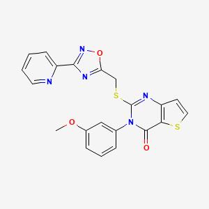 3-(3-methoxyphenyl)-2-({[3-(pyridin-2-yl)-1,2,4-oxadiazol-5-yl]methyl}sulfanyl)-3H,4H-thieno[3,2-d]pyrimidin-4-one - 1040640-23-0