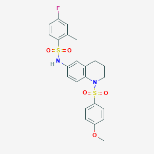 4-fluoro-N-[1-(4-methoxybenzenesulfonyl)-1,2,3,4-tetrahydroquinolin-6-yl]-2-methylbenzene-1-sulfonamide - 946241-07-2