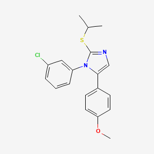 1-(3-chlorophenyl)-5-(4-methoxyphenyl)-2-(propan-2-ylsulfanyl)-1H-imidazole - 1206991-96-9