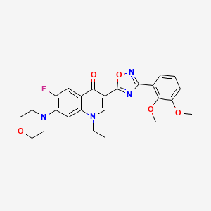 3-[3-(2,3-dimethoxyphenyl)-1,2,4-oxadiazol-5-yl]-1-ethyl-6-fluoro-7-(morpholin-4-yl)-1,4-dihydroquinolin-4-one - 1111026-58-4