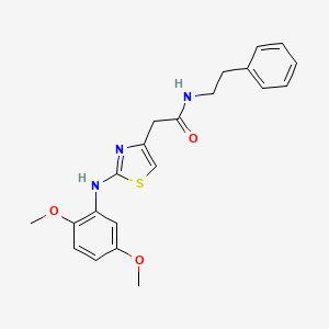 2-{2-[(2,5-dimethoxyphenyl)amino]-1,3-thiazol-4-yl}-N-(2-phenylethyl)acetamide - 1040654-82-7