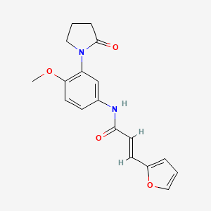 (2E)-3-(furan-2-yl)-N-[4-methoxy-3-(2-oxopyrrolidin-1-yl)phenyl]prop-2-enamide - 1331400-49-7