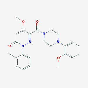 5-methoxy-6-[4-(2-methoxyphenyl)piperazine-1-carbonyl]-2-(2-methylphenyl)-2,3-dihydropyridazin-3-one - 921790-88-7