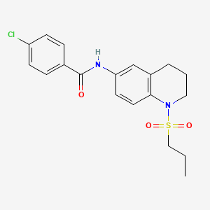4-chloro-N-[1-(propane-1-sulfonyl)-1,2,3,4-tetrahydroquinolin-6-yl]benzamide - 946260-89-5