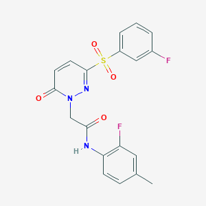 N-(2-fluoro-4-methylphenyl)-2-[3-(3-fluorobenzenesulfonyl)-6-oxo-1,6-dihydropyridazin-1-yl]acetamide - 1251676-50-2