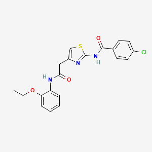 4-chloro-N-(4-{[(2-ethoxyphenyl)carbamoyl]methyl}-1,3-thiazol-2-yl)benzamide - 921791-10-8